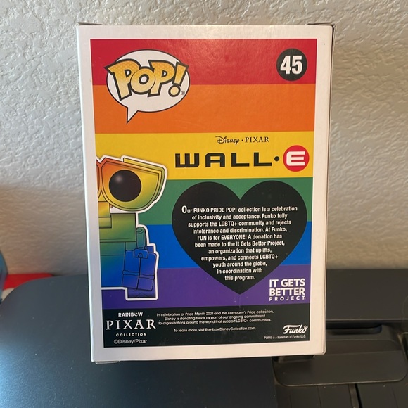 Wall-e rainbow funko pop.  Never out of box. - Picture 3 of 5